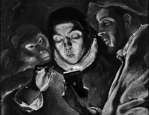Ioannis Belimpasakis Allegory after el Greco Papatzikou Gallery