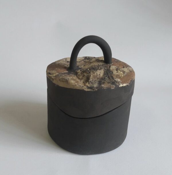 α1 Κεραμικό κουτί στρογγυλό άργιλοι 1220°C 13×98εκ Ceramic box stoneware 1220°C 13×98 cm n